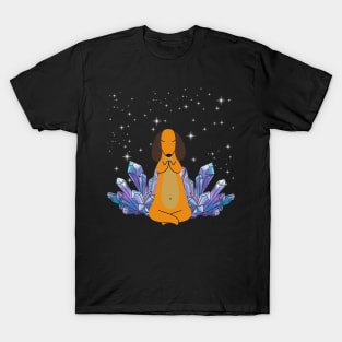 Meditating Dachshund with Crystals T-Shirt